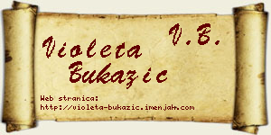 Violeta Bukazić vizit kartica